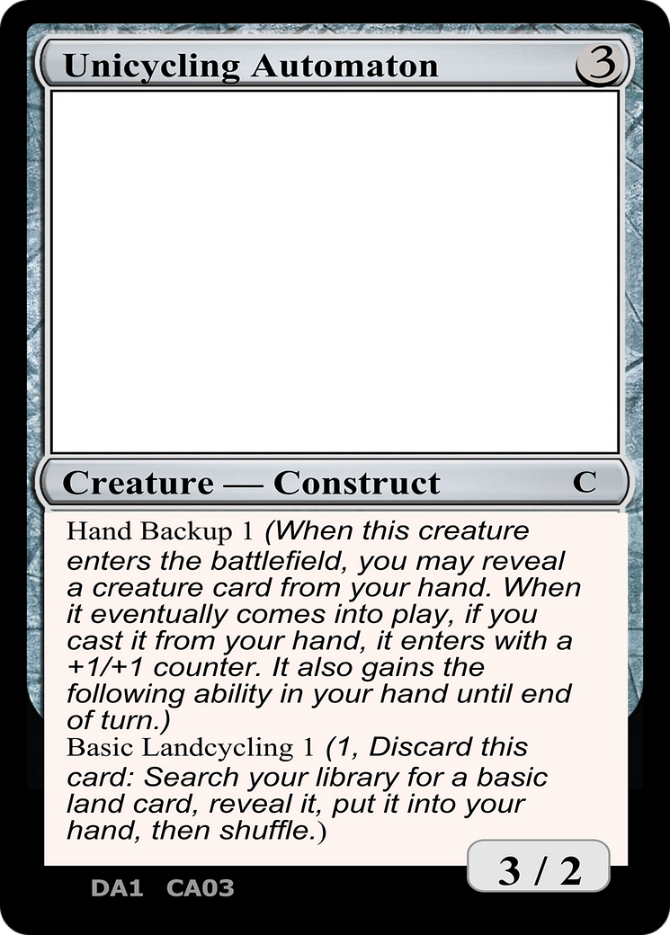 Unicycling Automaton (UNK-CA03) [Unknown Event]