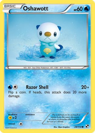 Oshawott (028/114) [Black and White] - Common