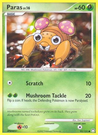 Paras (092/123) [Mysterious Treasures] - Common