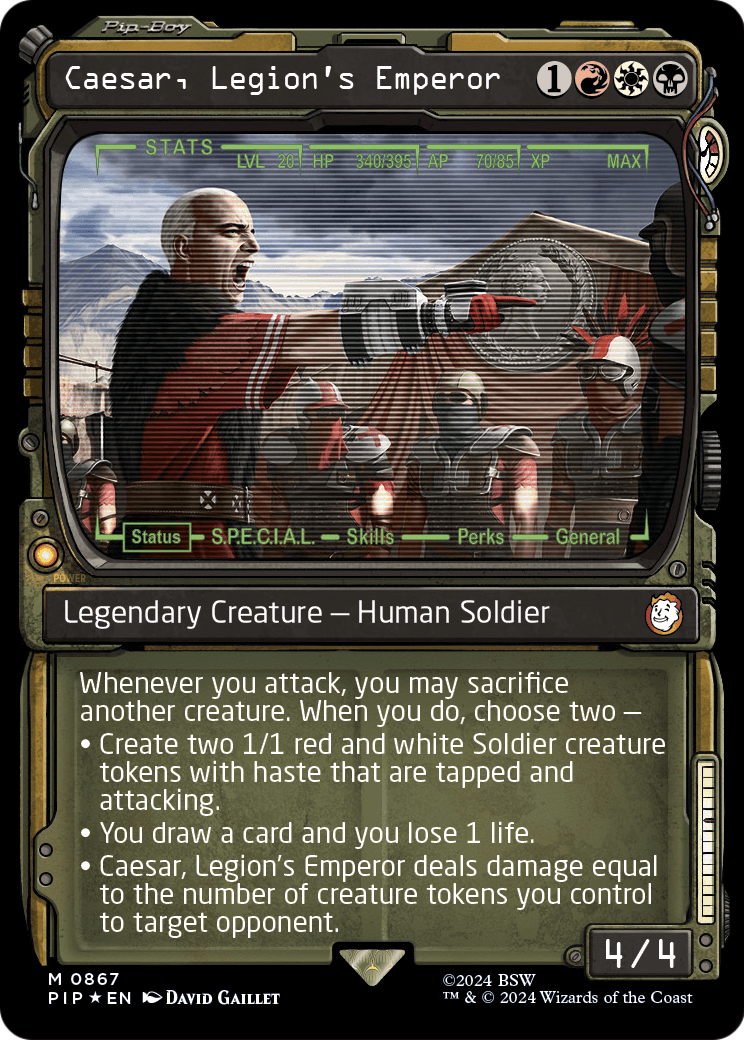 Caesar, Legion's Emperor (Showcase) (Surge Foil) (PIP-867) [Fallout] Foil