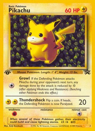 Pikachu (Misprint) (001/53) [WoTC Promo] 1st Edition - Promo