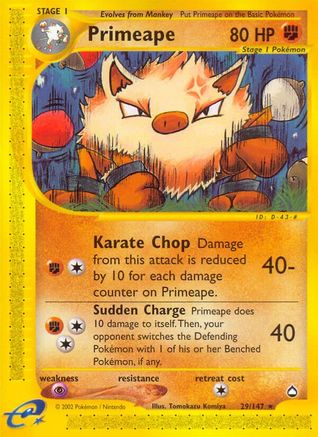 Primeape (29/147) [Aquapolis] - Rare