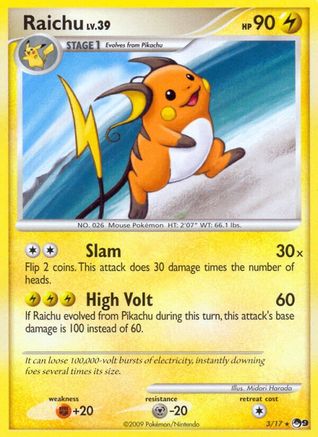 Raichu (003/017) [POP Series 9] Reverse Holofoil - Rare