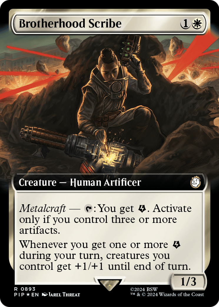 Brotherhood Scribe (Extended Art) (Surge Foil) (PIP-893) [Fallout] Foil