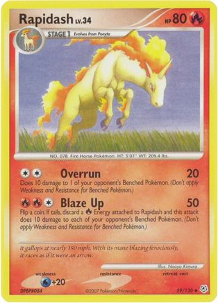 Rapidash (59/130) [Diamond and Pearl] Reverse Holofoil - Uncommon