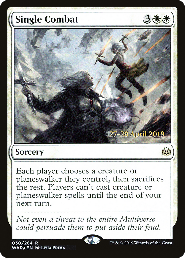 Single Combat (PRE-030) [War of the Spark Promos] Foil