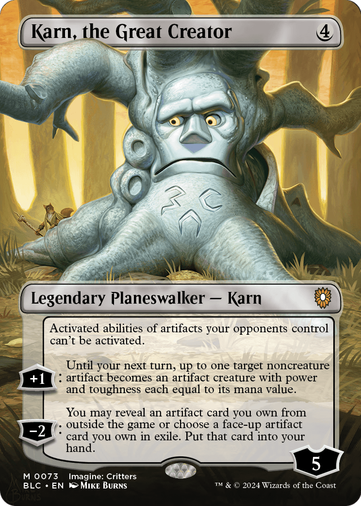 Karn, the Great Creator (Borderless) (BLC-073) [Bloomburrow Commander]