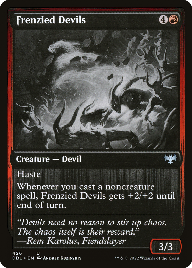 Frenzied Devils (DBL-426) [Innistrad: Double Feature] Foil