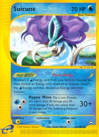 Suicune (37/147) [Aquapolis] Reverse Holofoil - Rare