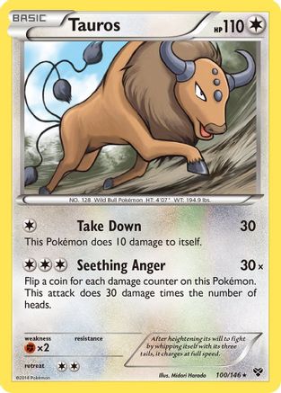 Tauros (100/146) [XY Base Set] - Rare