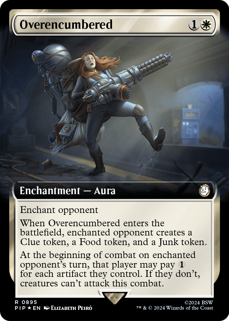 Overencumbered (Extended Art) (Surge Foil) (PIP-895) [Fallout] Foil
