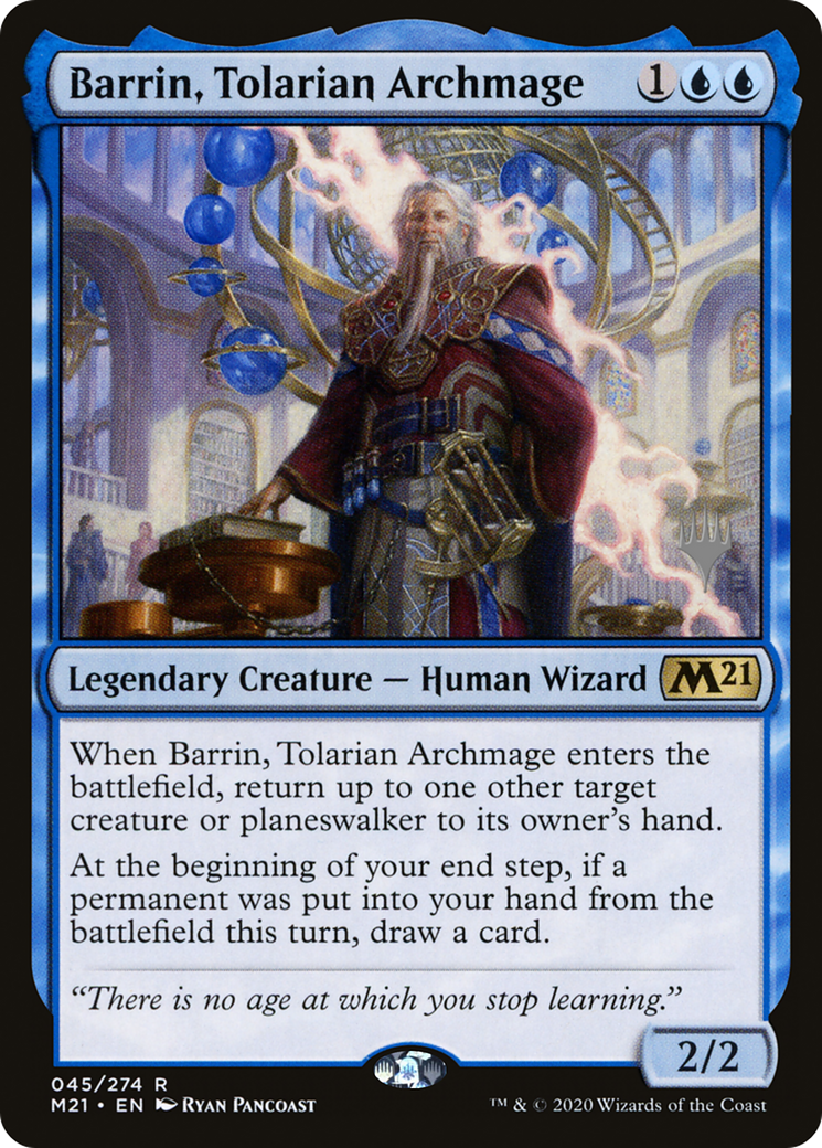 Barrin, Tolarian Archmage (PPM21-045) [Promo Pack: Core Set 2021 Promos] Foil