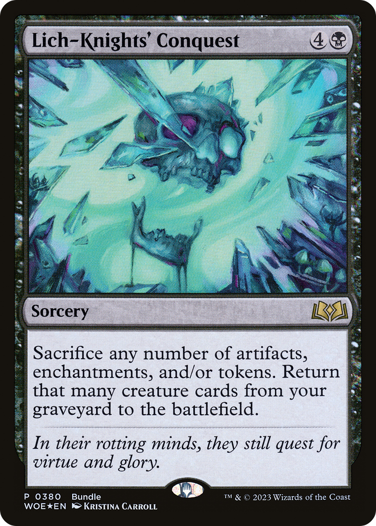 Lich-Knights' Conquest (WOE Bundle) (UMP-380) [Wilds of Eldraine] Foil