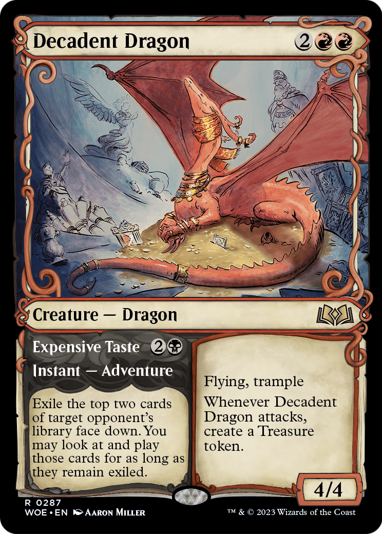Decadent Dragon (Showcase) (WOE-287) [Wilds of Eldraine] Foil