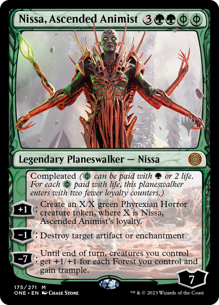 Nissa, Ascended Animist (PPONE-175) [Promo Pack: Phyrexia: All Will Be One Promos]