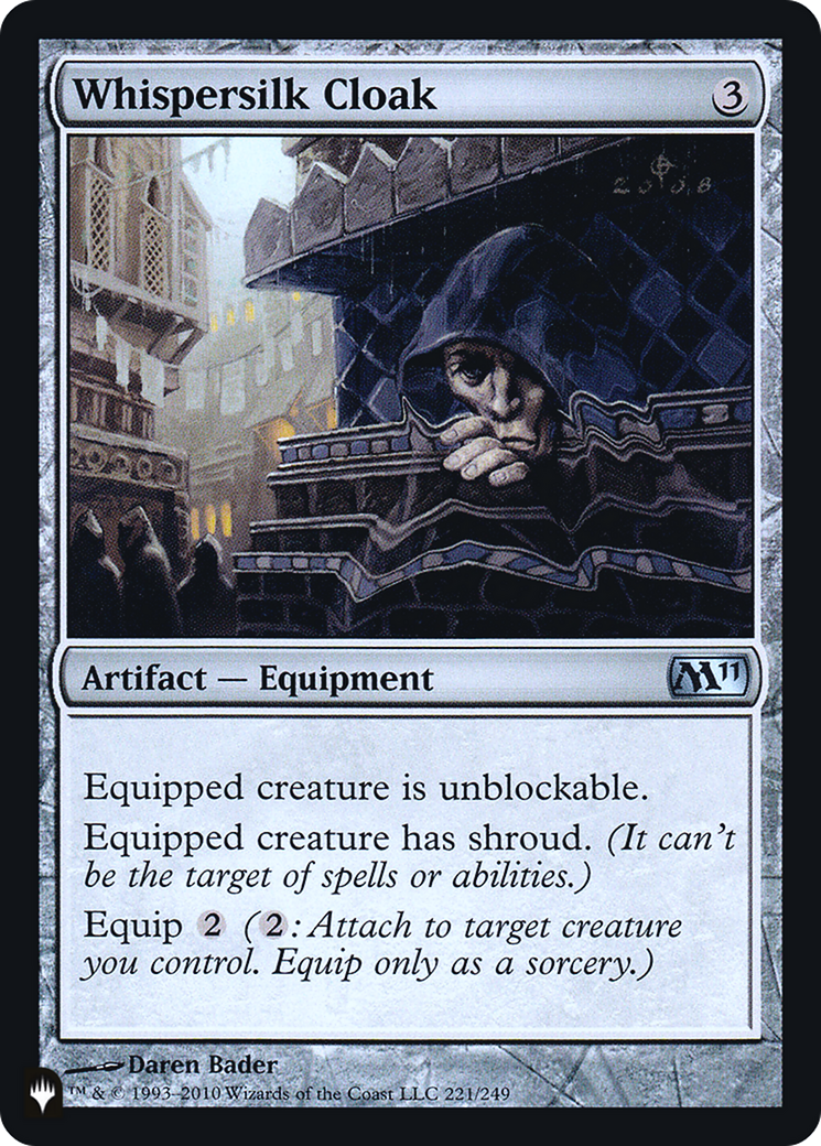 Whispersilk Cloak (M11) (LIST-221) [The List] Foil