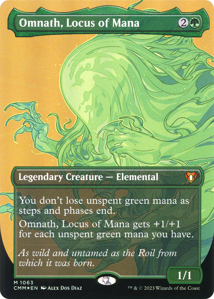 Omnath, Locus of Mana (Textured Foil) (CMM-1063) (Borderless) [Commander Masters] Foil