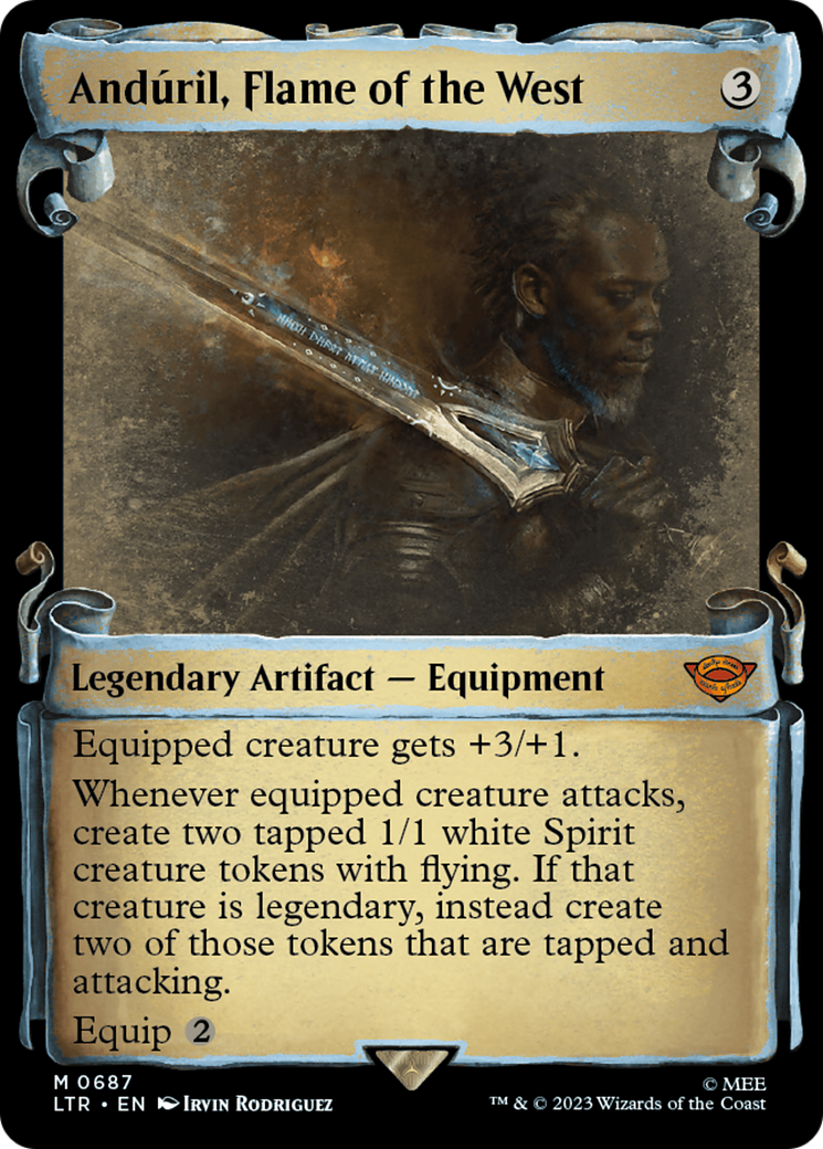 Anduril, Flame of the West (Showcase Scrolls) (LTR-687) [The Lord of the Rings: Tales of Middle-earth] Foil