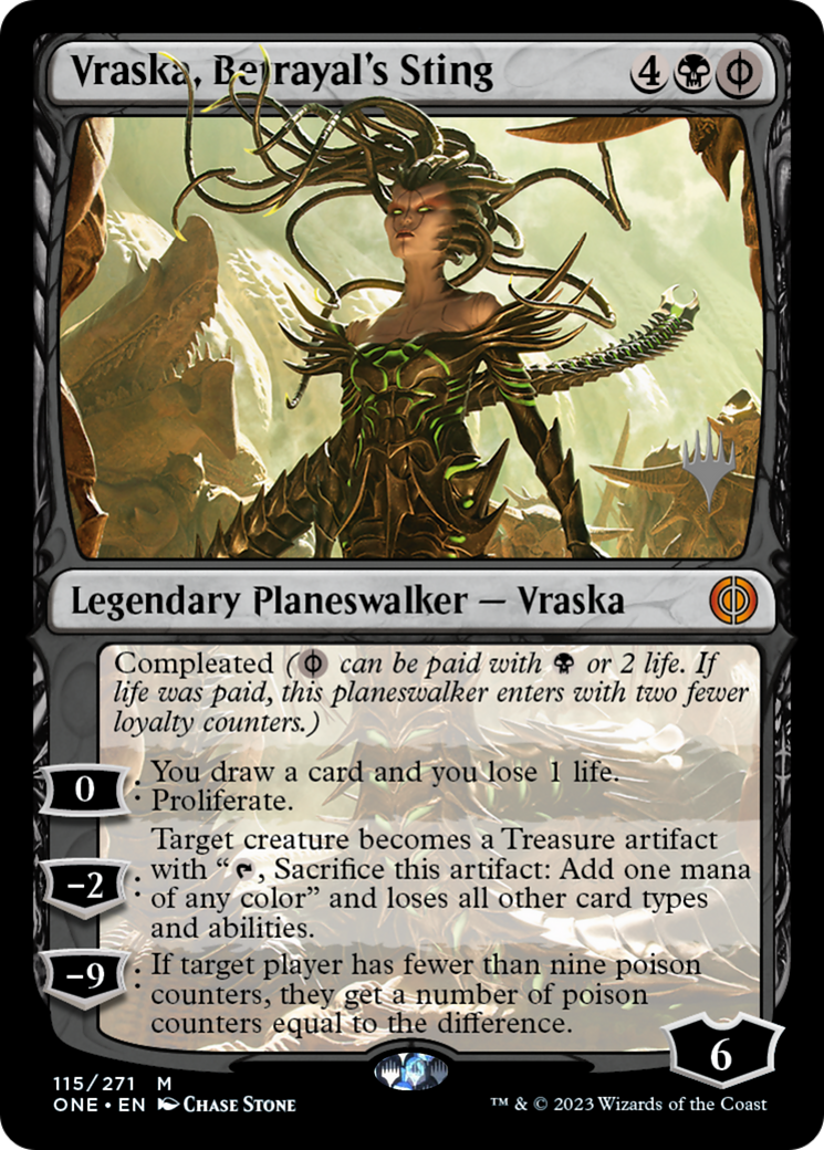 Vraska, Betrayal's Sting (PPONE-115) [Promo Pack: Phyrexia: All Will Be One Promos]