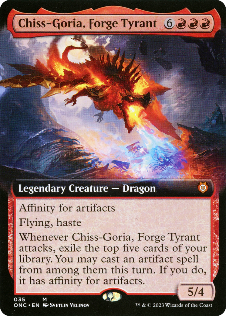 Chiss-Goria, Forge Tyrant (Extended Art) (ONC-035) [Phyrexia: All Will Be One Commander]
