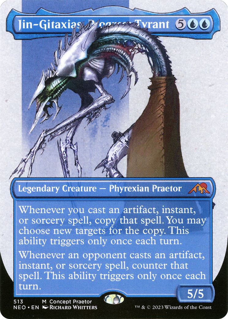 Jin-Gitaxias, Progress Tyrant (Concept Praetor) (ONE-513) (Borderless) [Kamigawa: Neon Dynasty]