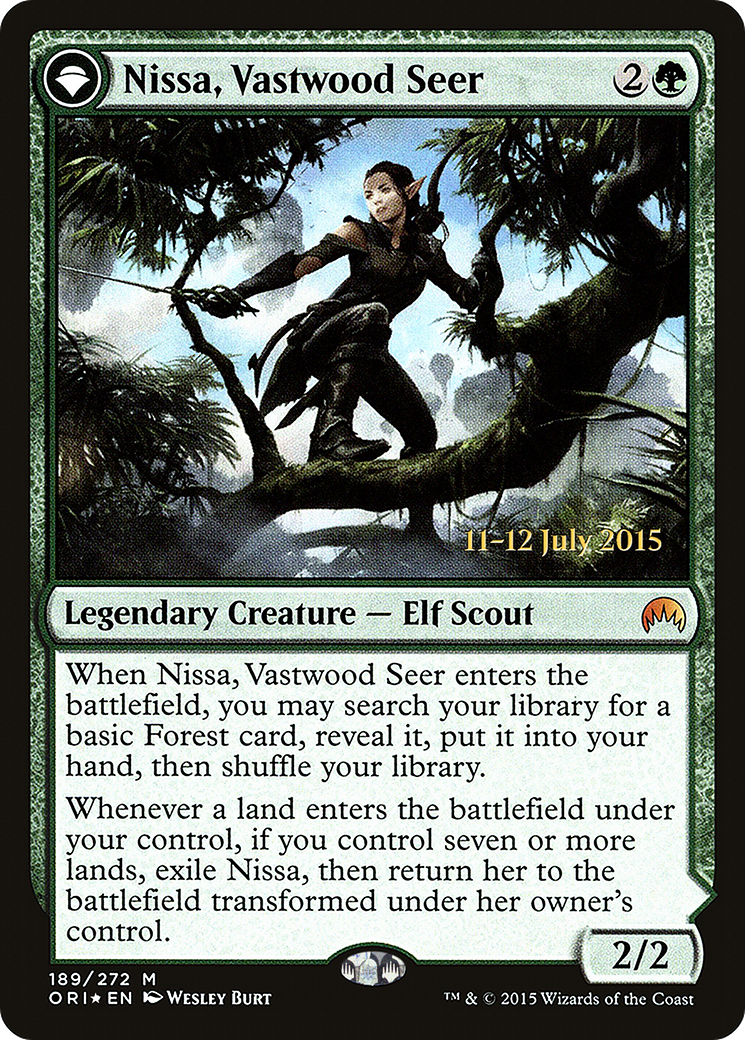 Nissa, Vastwood Seer (PRE-189) [Magic Origins Promos] Foil