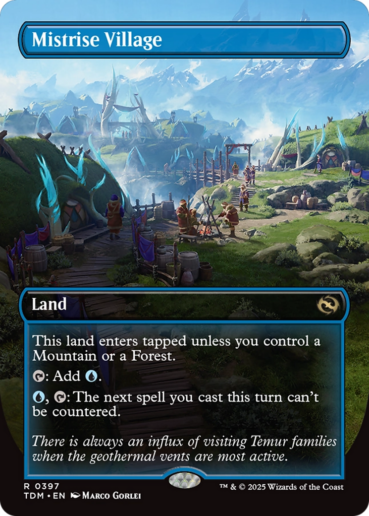 Mistrise Village (Borderless) (TDM-397) [Tarkir: Dragonstorm]