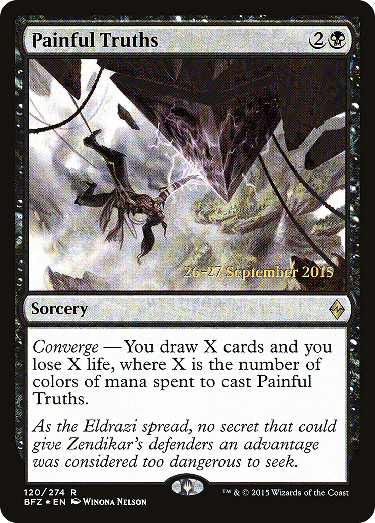 Painful Truths (PRE-120) [Battle for Zendikar Promos] Foil
