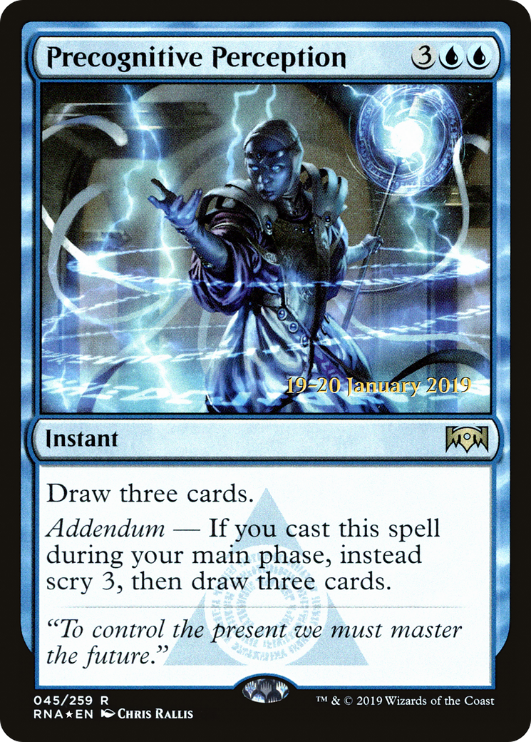 Precognitive Perception (PRE-045) [Ravnica Allegiance Promos] Foil