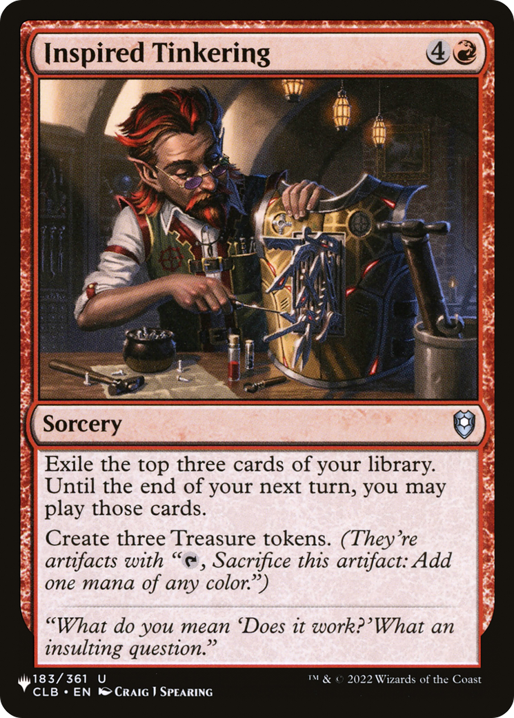 Inspired Tinkering (LIST-183/361) [The List]