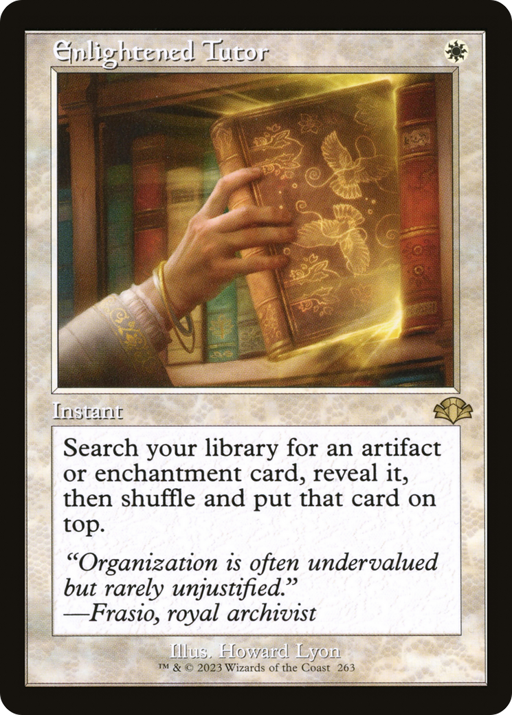 Enlightened Tutor (Retro Frame) (DMR-263) [Dominaria Remastered]
