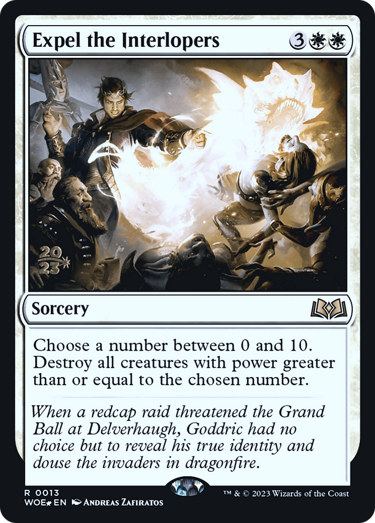 Expel the Interlopers (PRE-013) [Wilds of Eldraine Promos] Foil