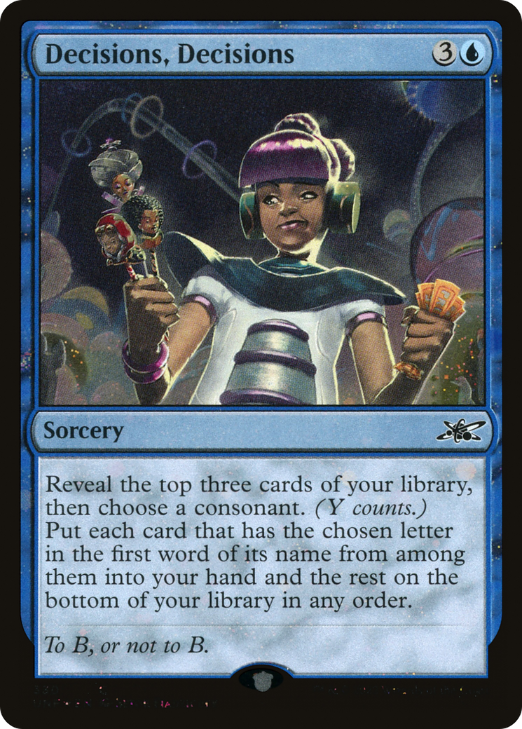 Decisions, Decisions (Galaxy Foil) (UNF-330) [Unfinity] Foil