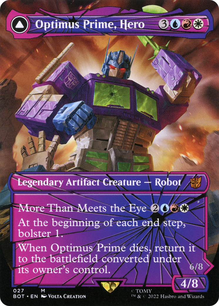 Optimus Prime, Hero (Shattered Glass) (BOT-027) (Borderless) [Transformers] Foil