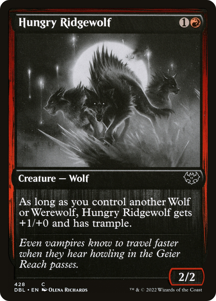 Hungry Ridgewolf (DBL-428) [Innistrad: Double Feature] Foil