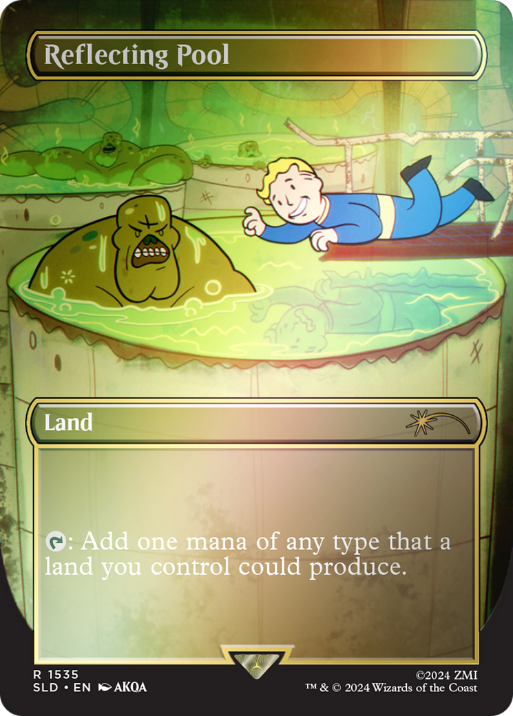 Reflecting Pool (Rainbow Foil) (SLD-1535) (Borderless) [Secret Lair Drop] Foil