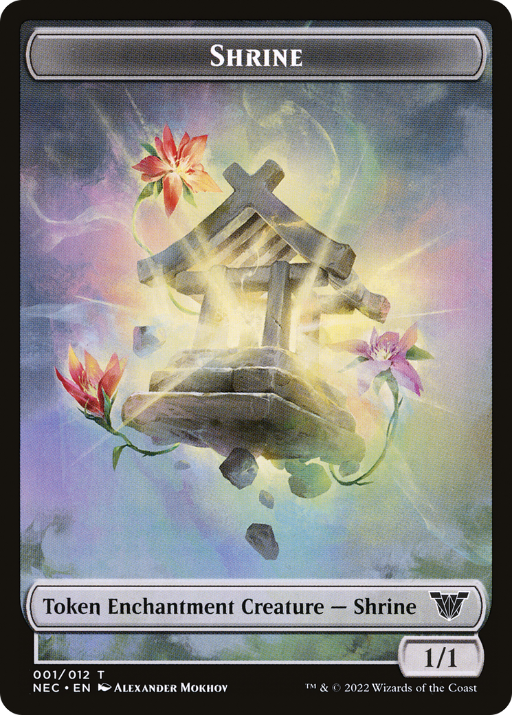 Shrine Token (NEC-001) [Neon Dynasty Commander Tokens]