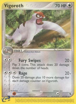 Vigoroth (47/109) [Ruby and Sapphire] Reverse Holofoil - Uncommon