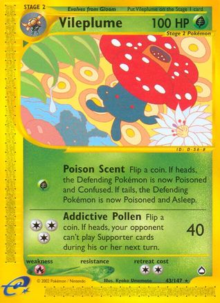 Vileplume (43/147) [Aquapolis] - Rare