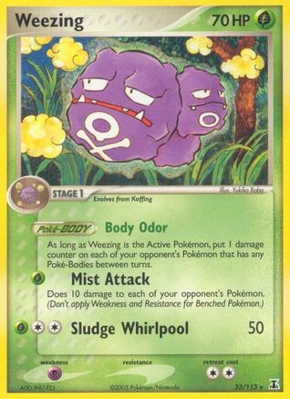 Weezing (033/113) [Delta Species] Reverse Holofoil - Rare