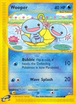 Wooper (117/147) [Aquapolis] Reverse Holofoil - Common