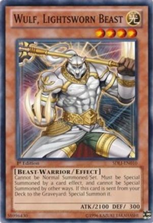 Wulf, Lightsworn Beast (Common) (SDLI-EN010) - Structure Deck: Realm of Light 1st Edition