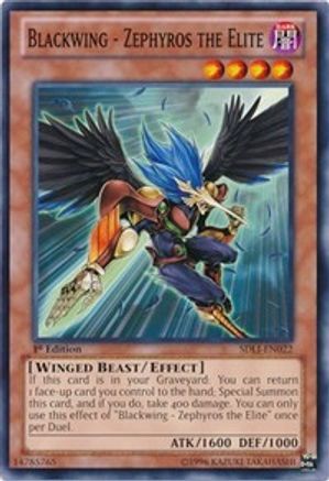 Blackwing - Zephyros the Elite (Common) (SDLI-EN022) - Structure Deck: Realm of Light 1st Edition