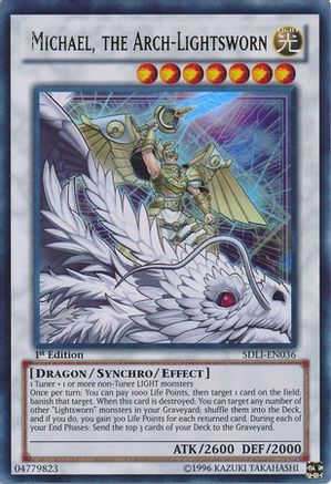 Michael, the Arch-Lightsworn (Ultra Rare) (SDLI-EN036) - Structure Deck: Realm of Light 1st Edition