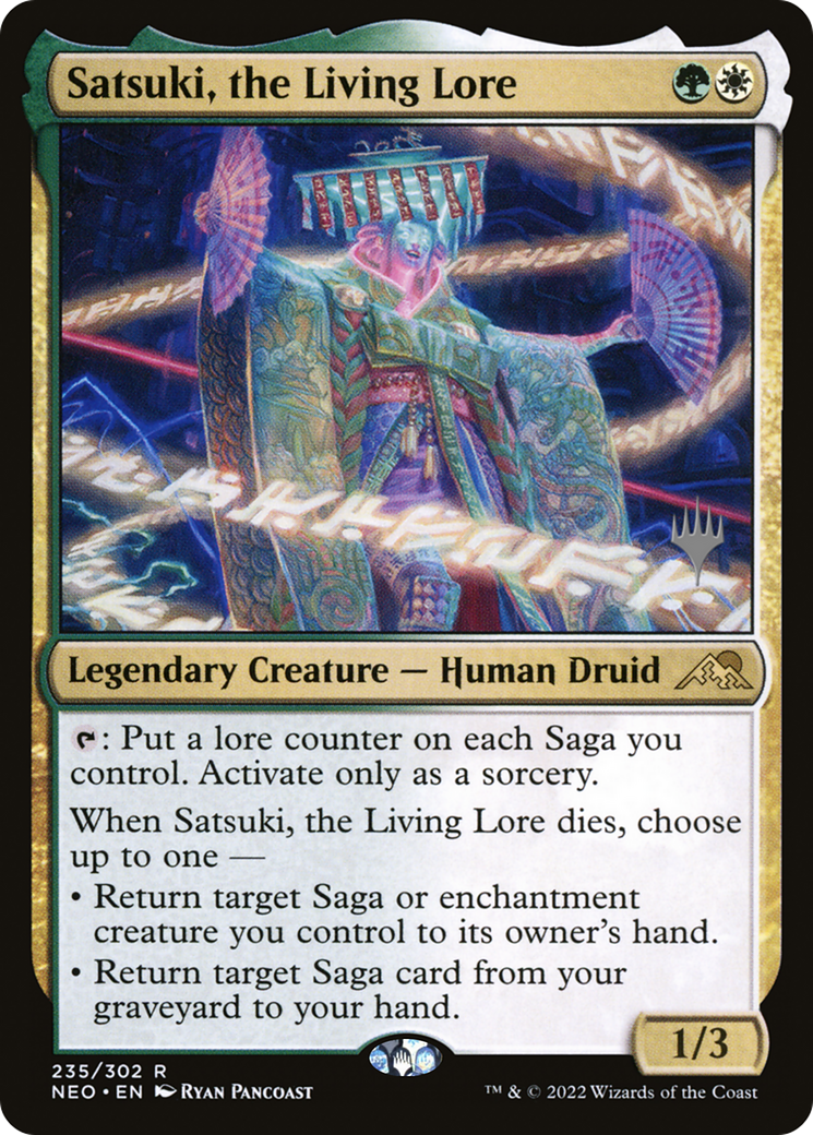 Satsuki, the Living Lore (PPNEO-235) [Promo Pack: Kamigawa: Neon Dynasty Promos] Foil