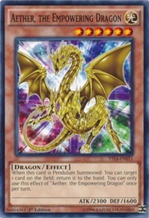 Aether, the Empowering Dragon (Common) (YS14-EN011) - Super Starter: Space-Time Showdown 1st Edition