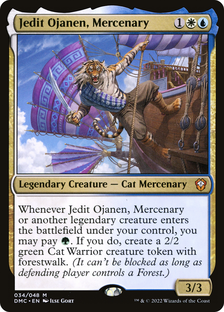 Jedit Ojanen, Mercenary (DMC-034) [Dominaria United Commander] Foil