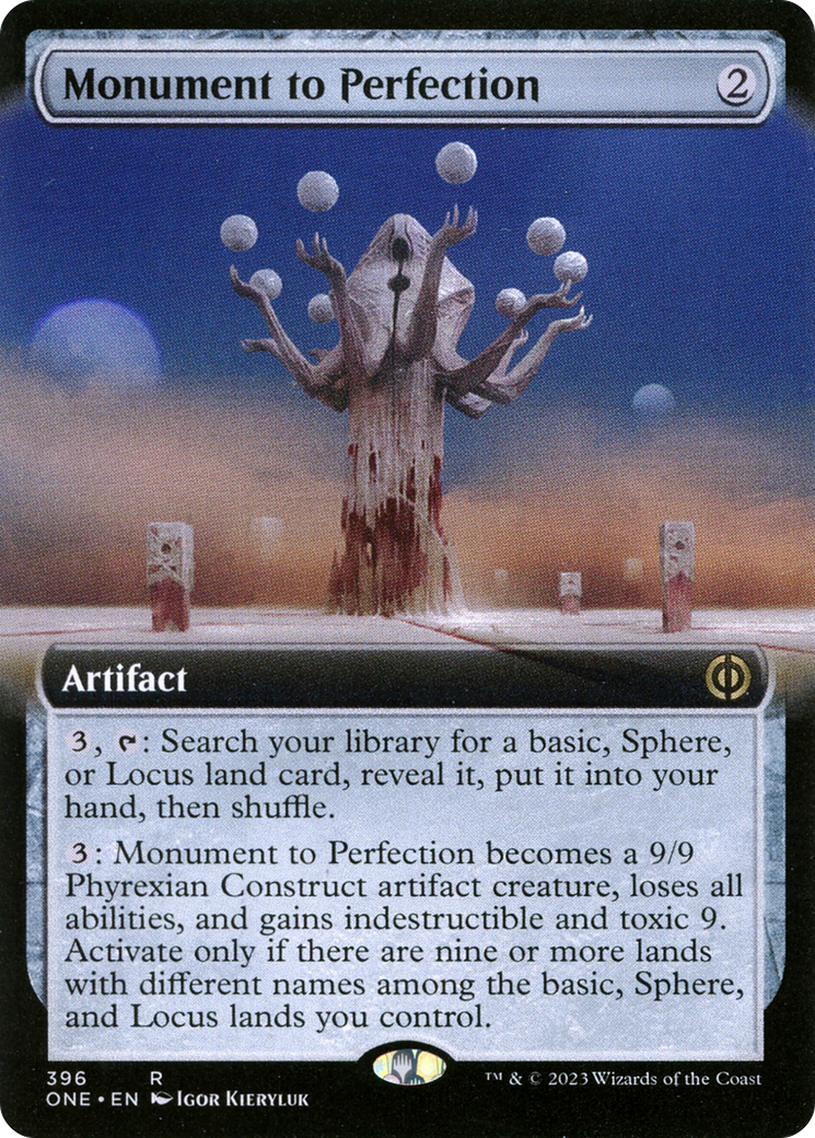 Monument to Perfection (Extended Art) (ONE-396) [Phyrexia: All Will Be One] Foil