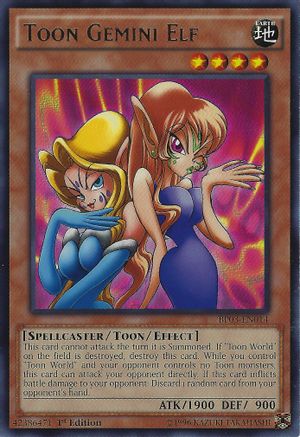 Toon Gemini Elf (Rare) (BP03-EN014) - Battle Pack 3: Monster League 1st Edition