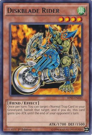 Diskblade Rider (Rare) (BP03-EN043) - Battle Pack 3: Monster League 1st Edition